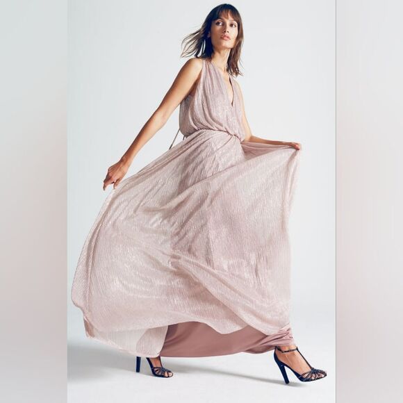 NWT Halston Adler Shimmer Jersey Gown SZ 4 - Picture 4 of 16